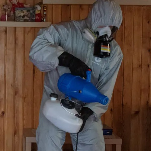 ФОТО Дезинфекция в рабочем поселке Московской области Монино